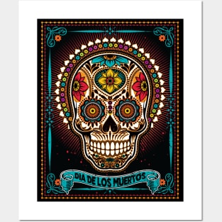 Sugar Skull, Dia De Los Muertos / Day of the Dead Posters and Art